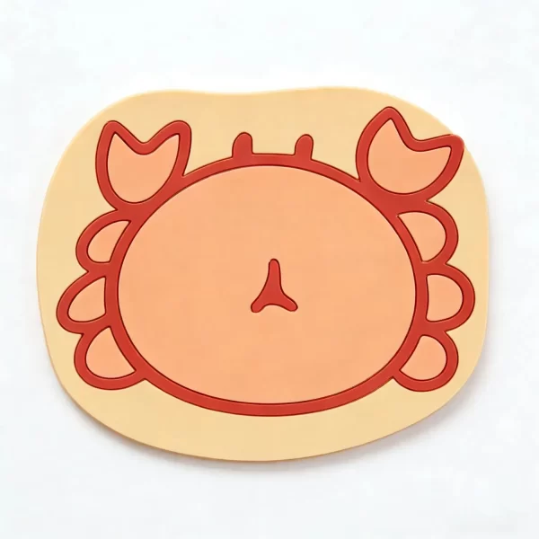 Custom Cute Crab Silicone Waterproof Coaster B2b Promo Gift