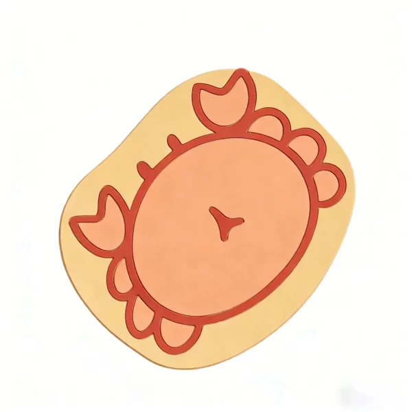Custom Cute Crab Silicone Waterproof Coaster B2b Promo Gift