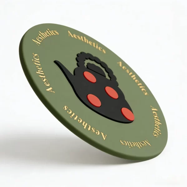 Custom Personalized Aesthetic Teapot Silicone Coaster Eco Souvenir