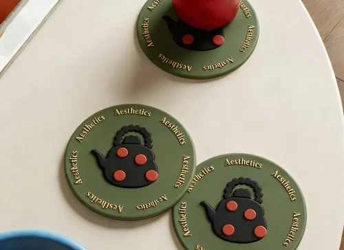 Custom Personalized Aesthetic Teapot Silicone Coaster Eco Souvenir Custom Personalized Aesthetic Teapot Silicone Coaster Eco Souvenir