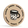 Custom Personalized Design Coffee Silicone Heatproof Coaster Office Gift