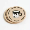 Custom Personalized Design Coffee Silicone Heatproof Coaster Office Gift