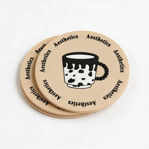 Custom Personalized Design Coffee Silicone Heatproof Coaster Office Gift