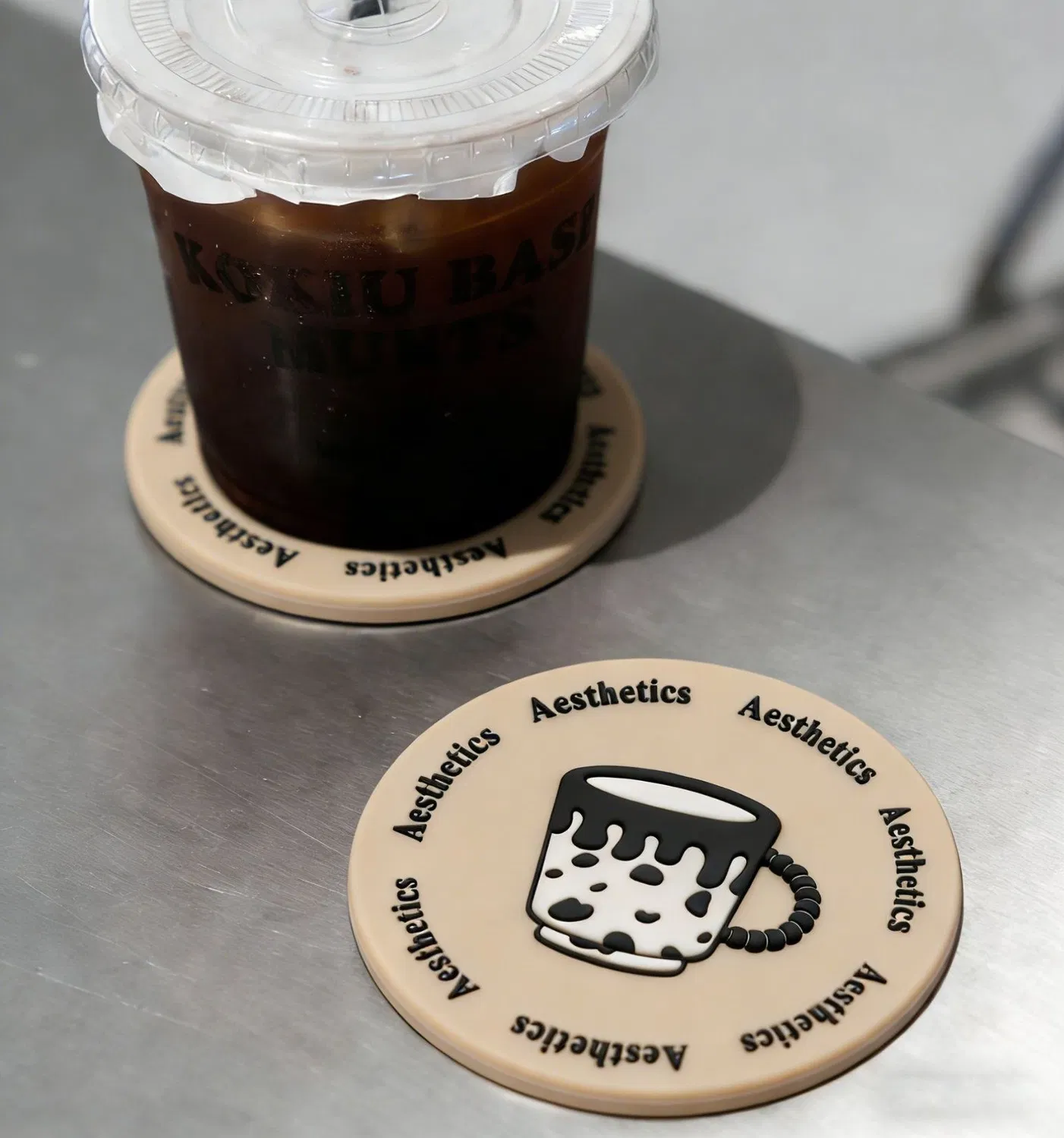 Custom Personalized Design Coffee Silicone Heatproof Coaster Office Gift