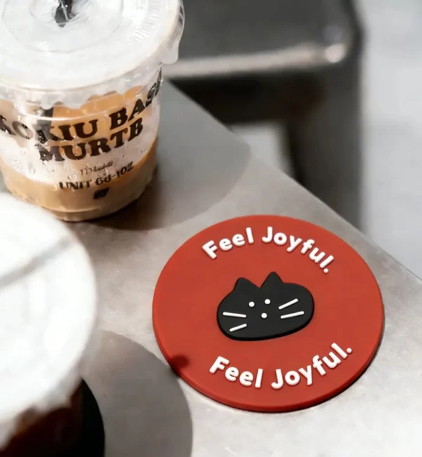 Bulk Custom Personalized Sublimation Cat Pet Silicone Heatproof Coaster B2b Gift