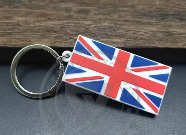 Custom Union Jack PVC Keychains Branded Promotional Gifts for UK-Themed Business Campaigns