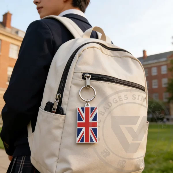 Custom Union Jack PVC Keychains Branded Promotional Gifts for UK-Themed Business Campaigns