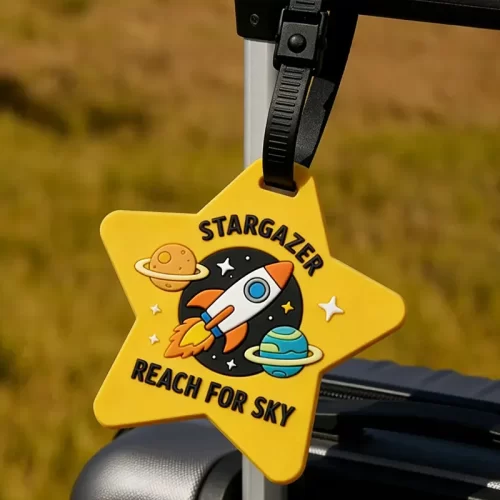Custom Star-Shaped PVC Luggage Tags Personalized Travel ID Tags for Brand Promotion