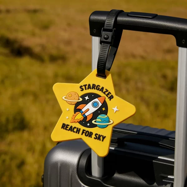 Custom Star-Shaped PVC Luggage Tags Personalized Travel ID Tags for Brand Promotion