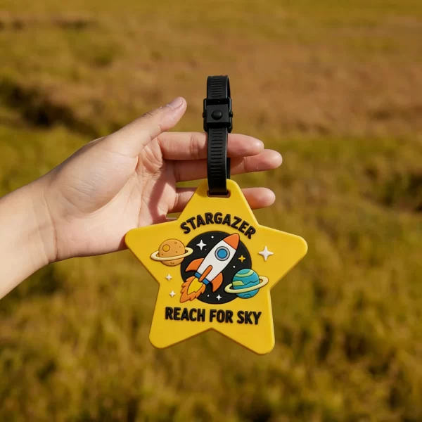 Custom Star-Shaped PVC Luggage Tags Personalized Travel ID Tags for Brand Promotion