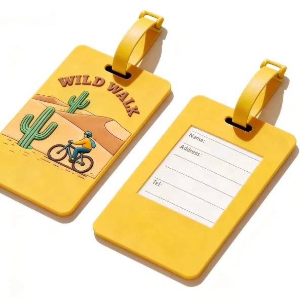 Bulk Custom PVC Luggage Tags Personalized Travel ID Tags for Corporate Gifting