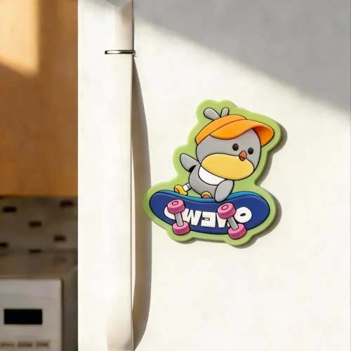 Premium Custom High-Quality Cute Skateboard Penguin PVC Memo Fridge Magnet Kids Gift Premium Custom High-Quality Cute Skateboard Penguin PVC Memo Fridge Magnet Kids Gift