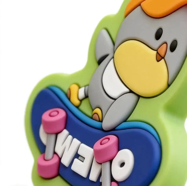 Premium Custom High-Quality Cute Skateboard Penguin PVC Memo Fridge Magnet Kids Gift