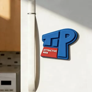 Customizable Minimalist Trendy Bold Letter PVC Fridge Magnet Sublimation Decor Gift