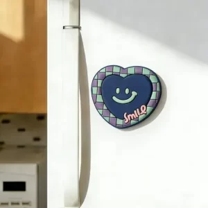 Bulk Custom Stylish Minimalist Heart Smiley Silicone Fridge Magnet Promotional Gift