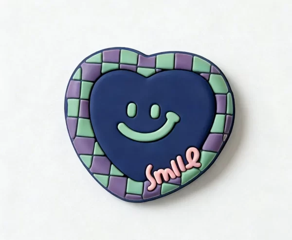 Bulk Custom Stylish Minimalist Heart Smiley Silicone Fridge Magnet Promotional Gift