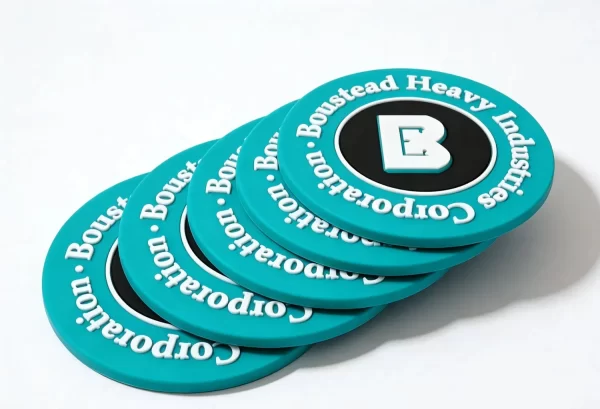 China Manufacturer High-Quality Stylish 3D Silicone Custom Branded Office Coaster