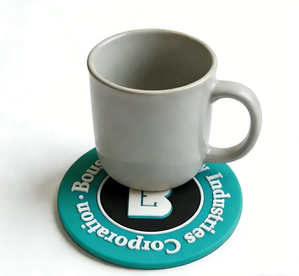 China Manufacturer High-Quality Stylish 3D Silicone Custom Branded Office Coaster