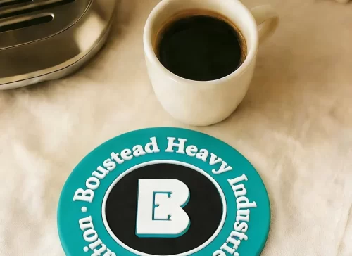 China Manufacturer High-Quality Stylish 3D Silicone Custom Branded Office Coaster