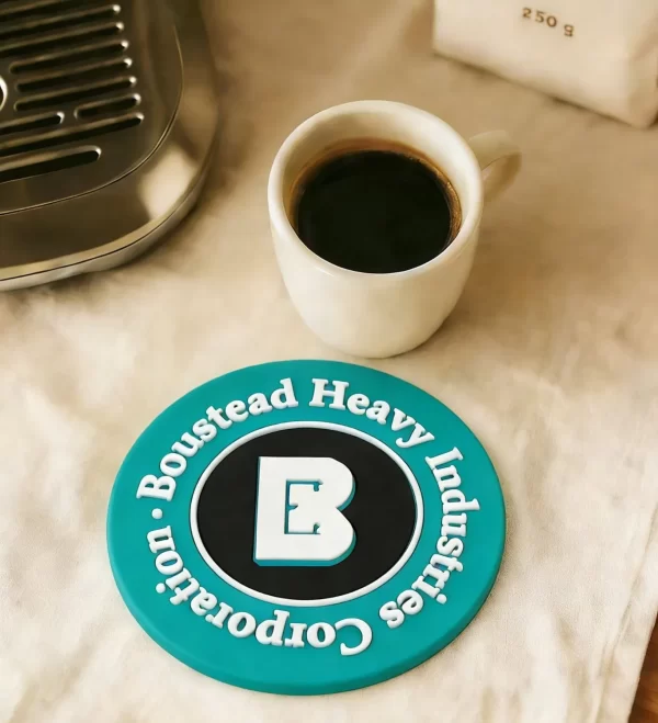 China Manufacturer High-Quality Stylish 3D Silicone Custom Branded Office Coaster