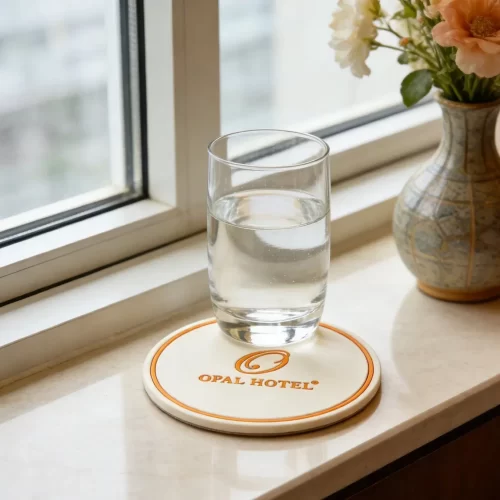 Customizable Factory Quality Silicone Embossed Logo Waterproof Non-Slip Hotel Restaurant Coaster