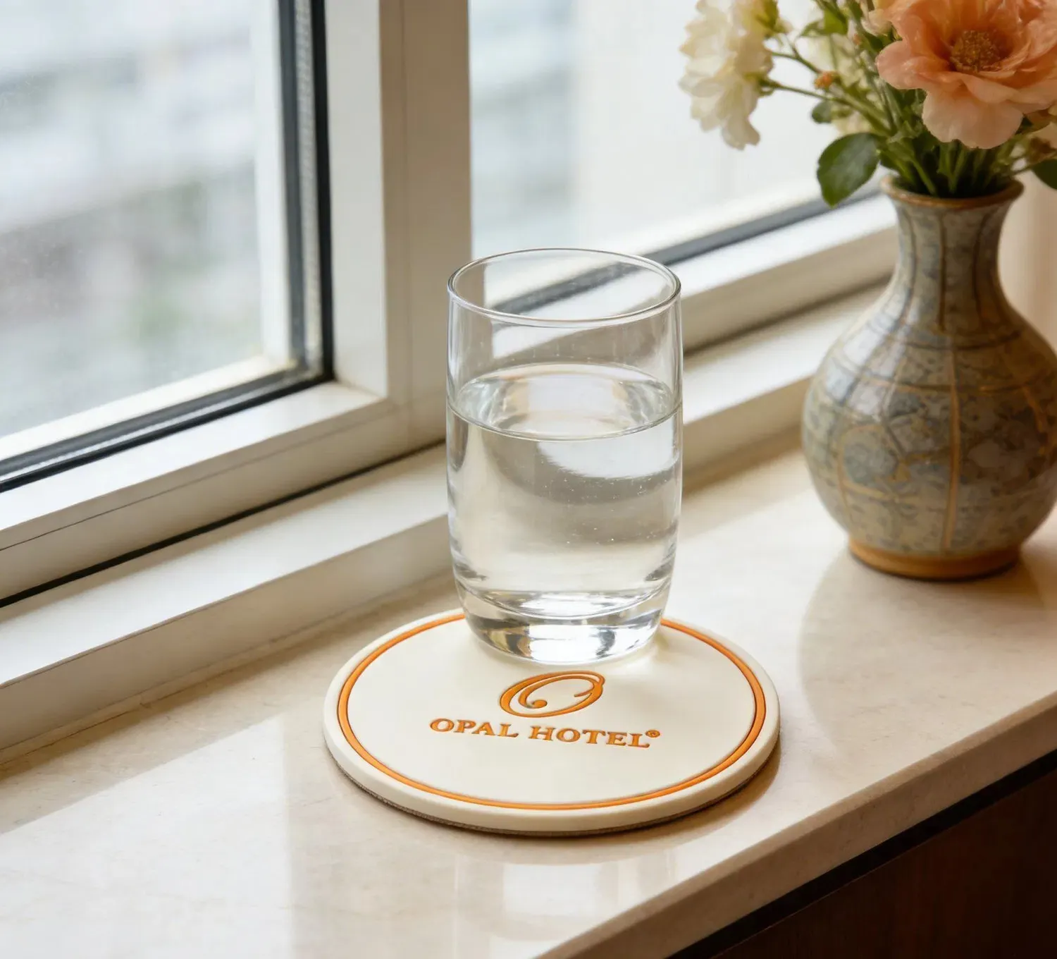 Customizable Factory Quality Silicone Embossed Logo Waterproof Non-Slip Hotel Restaurant Coaster