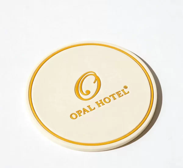 Customizable Factory Quality Silicone Embossed Logo Waterproof Non-Slip Hotel Restaurant Coaster