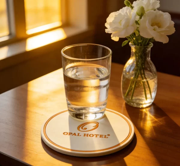 Customizable Factory Quality Silicone Embossed Logo Waterproof Non-Slip Hotel Restaurant Coaster