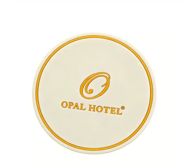 Customizable Factory Quality Silicone Embossed Logo Waterproof Non-Slip Hotel Restaurant Coaster