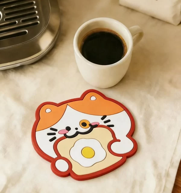 Custom High Quality Cute Soft PVC Silicone Non-Slip Home Decor Souvenir Coaster
