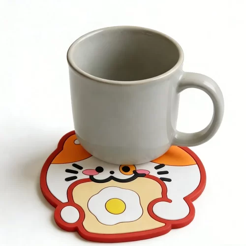 Custom High Quality Cute Soft PVC Silicone Non-Slip Home Decor Souvenir Coaster