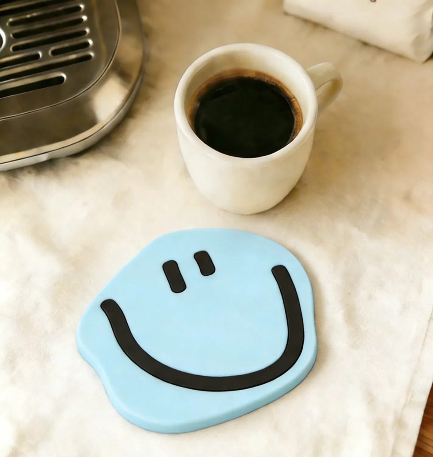 Low Cost Custom Stylish Soft PVC Silicone Irregular Non-Slip Decorative Gift Coaster