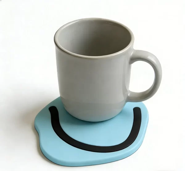 Low Cost Custom Stylish Soft PVC Silicone Irregular Non-Slip Decorative Gift Coaster