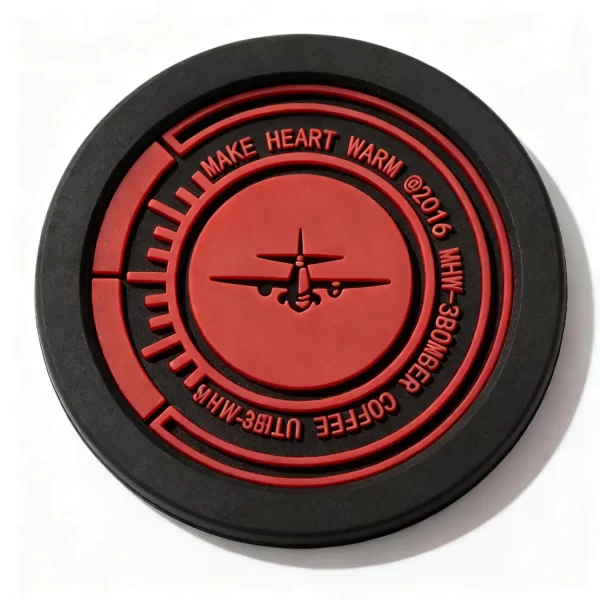 Low Cost Bulk Personalized Non-Slip Vintage Airplane Silicone Coasters for Car