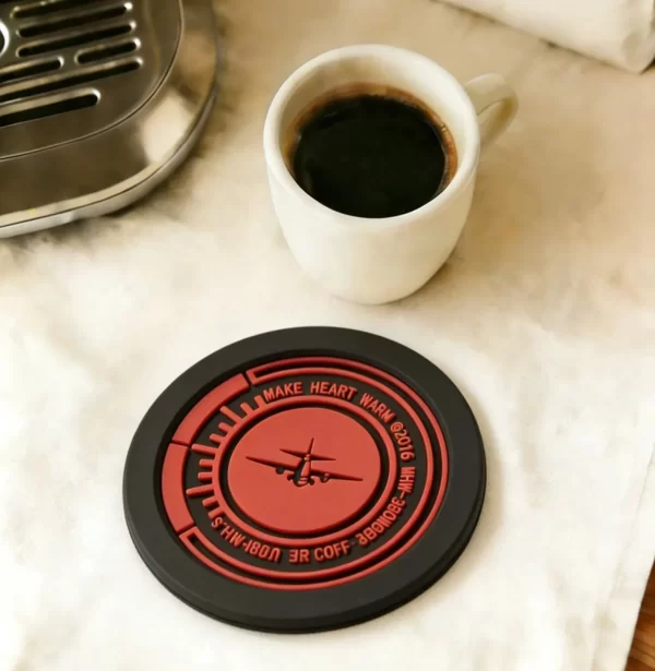 Low Cost Bulk Personalized Non-Slip Vintage Airplane Silicone Coasters for Car
