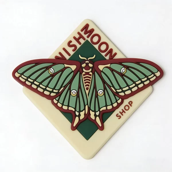 Personalized Bulk Factory Custom Promo Gift Soft PVC Non-Slip Vintage Coasters Home