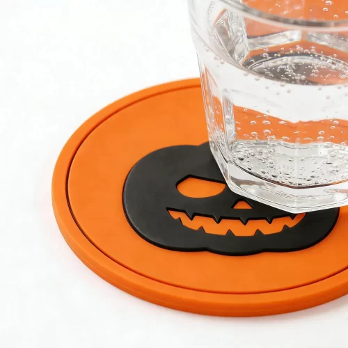 Personalized Custom High-Quality Soft PVC Non-Slip Halloween Pumpkin Festival Gift Coaster Personalized Custom High-Quality Soft PVC Non-Slip Halloween Pumpkin Festival Gift Coaster