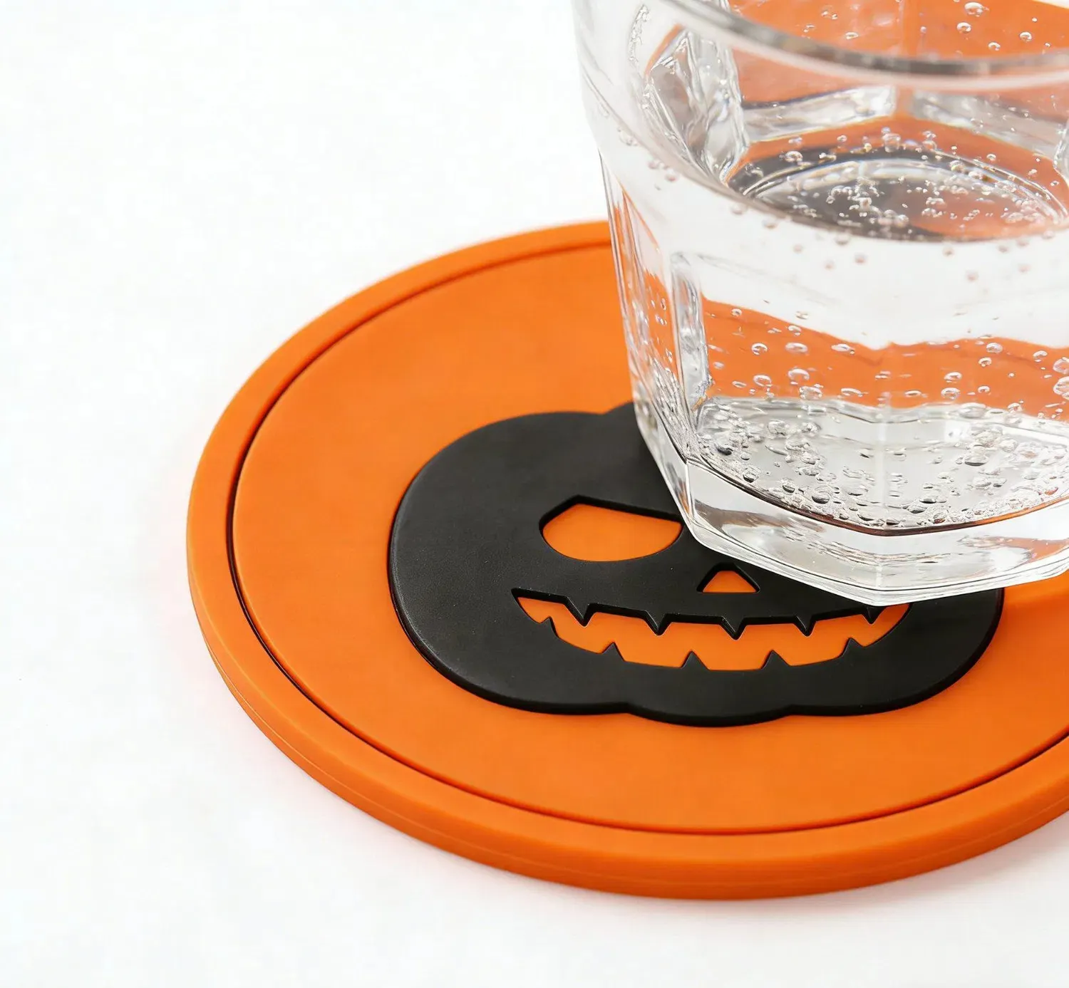 Personalized Custom High-Quality Soft PVC Non-Slip Halloween Pumpkin Festival Gift Coaster