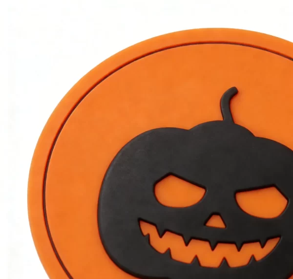 Personalized Custom High-Quality Soft PVC Non-Slip Halloween Pumpkin Festival Gift Coaster