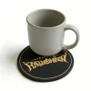 Soft PVC Atmospheric Non-Slip Halloween Drink Coaster Gold Black Factory Premium Service