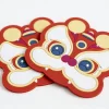 Silicone Eco-Friendly High Quality Festive Lion Dance Coaster Low Cost Custom Gift