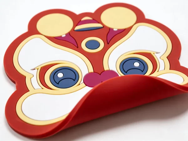 Silicone Eco-Friendly High Quality Festive Lion Dance Coaster Low Cost Custom Gift