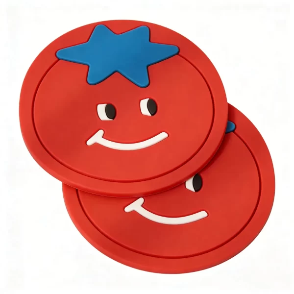 Bulk Custom Eco-Friendly Soft PVC Non-Slip Heat-Resistant Cute Kids Drink Coaster Gift