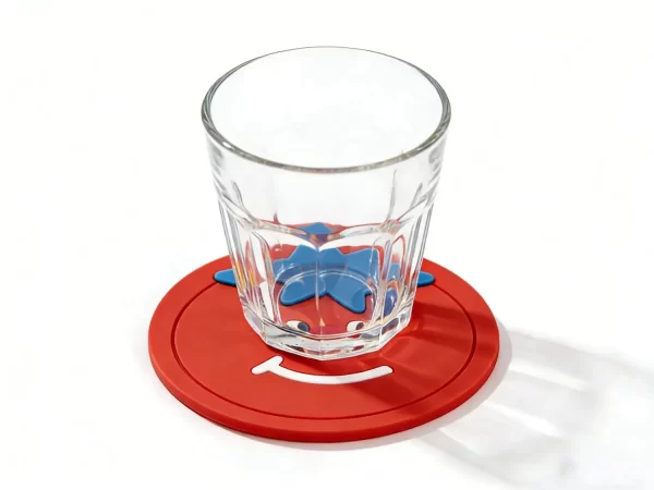 Bulk Custom Eco-Friendly Soft PVC Non-Slip Heat-Resistant Cute Kids Drink Coaster Gift