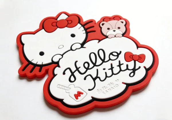 Soft PVC Silicone Hello Kitty Coaster Non-Slip Cheap Bulk Custom Promo Decor