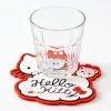 Soft PVC Silicone Hello Kitty Coaster Non-Slip Cheap Bulk Custom Promo Decor