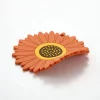 Custom Silicone Flower Shape Non-Slip Heat-Resistant Drink Coaster Home Table Mat Decor