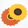 Custom Silicone Flower Shape Non-Slip Heat-Resistant Drink Coaster Home Table Mat Decor