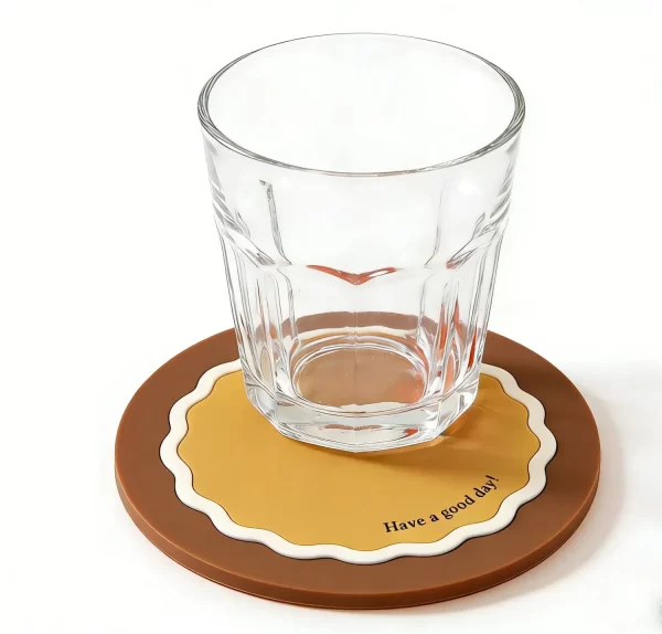 Bulk Custom High-Quality Personalized Minimalist Soft Silicone Heat-Resistant Drink Coasters