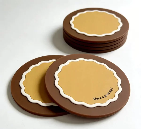 Bulk Custom High-Quality Personalized Minimalist Soft Silicone Heat-Resistant Drink Coasters